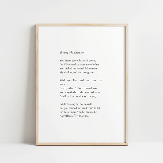The Dog Who Chose Me – Fine Art Print